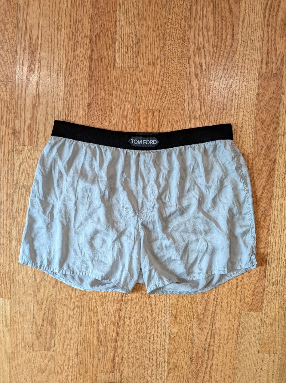 Tom Ford Silver and Black Silk Boxers